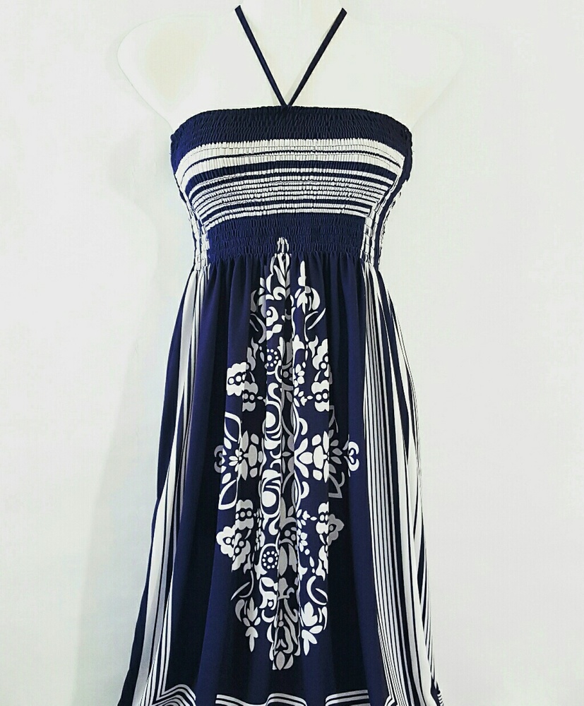 Navy Blue Midi Dress